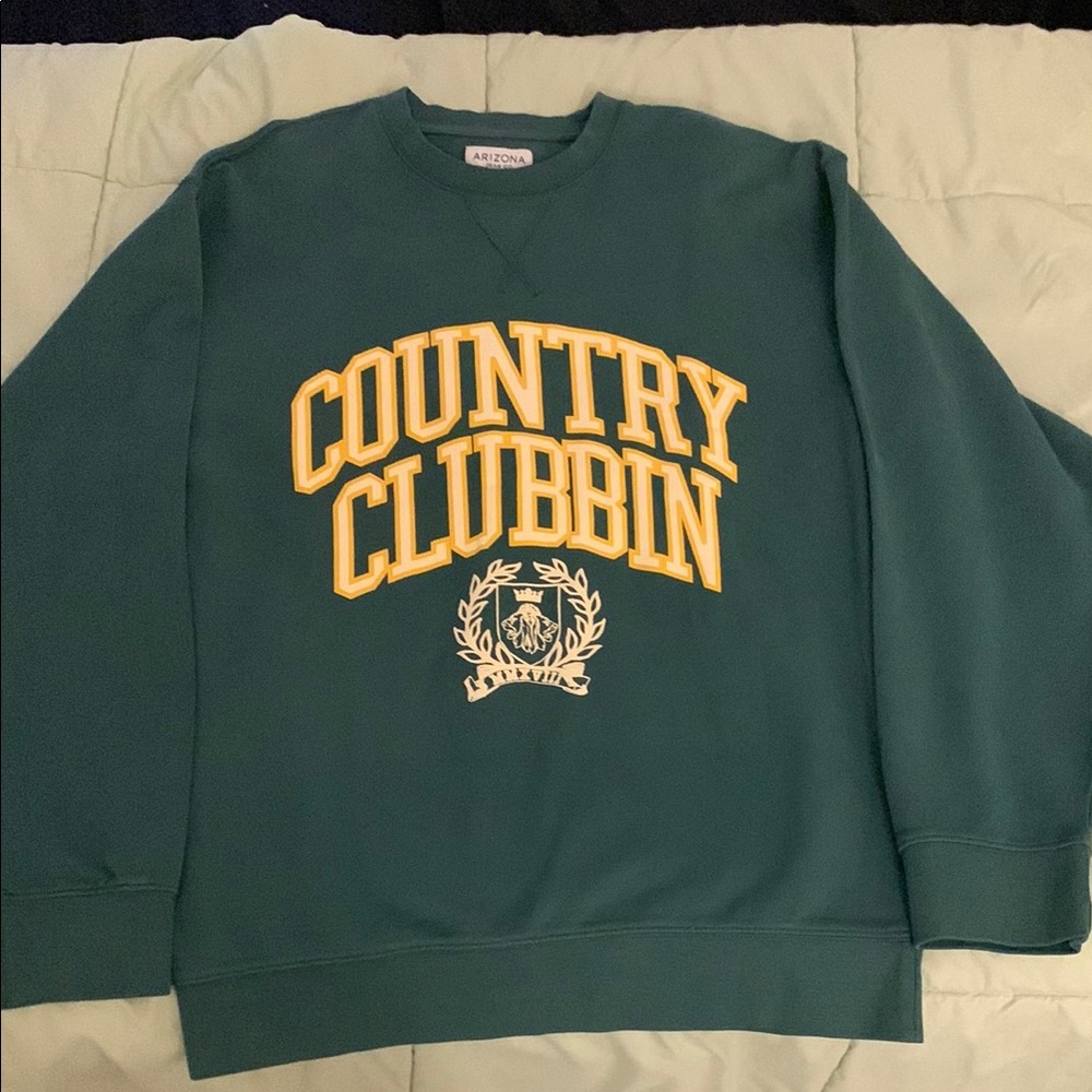 Arizona Jean Company Green Crewneck Sweater